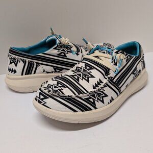 Ariat Women's Hilo Stark Southwest Casual Slip-Ons in Black/White